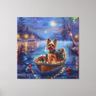 Biewer Terrier jul - festlig resa Canvastryck