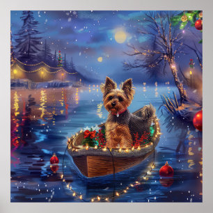 Biewer Terrier jul - festlig resa Poster