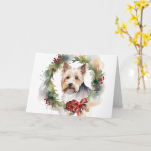 Biewer Terrier Julkrans Festlig Valp Kort