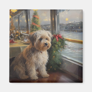 Biewer Terrier-julpaus: Pawsome Helgdag Magnet