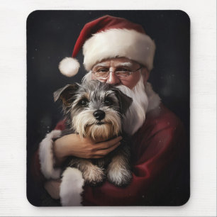 Biewer Terrier med Tomte Julfirande Jul Musmatta