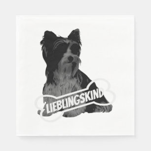 Biewer Terrier portrait, roligt och sa Classic T-S Pappersservett