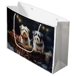 Biewer Terrier Snöig släde juldekoration