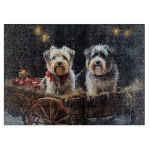 Biewer Terrier Snöig släde Juldekoration