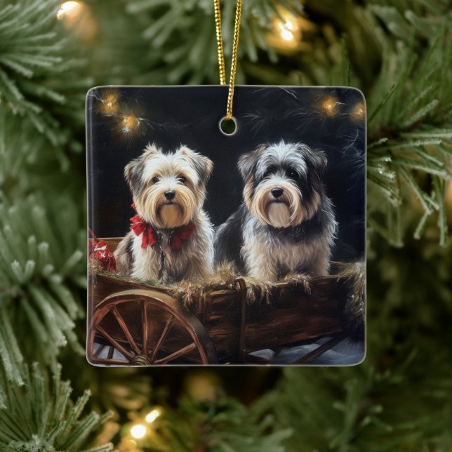 Biewer Terrier Snöig släde juldekoration (Träd)