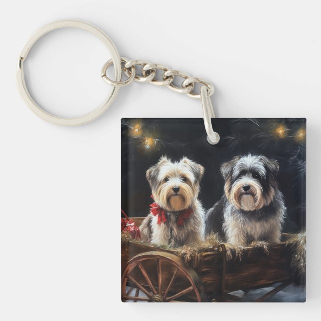 Biewer Terrier Snöig släde juldekoration (Framsidan)