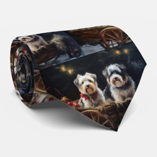 Biewer Terrier Snöig släde juldekoration Slips