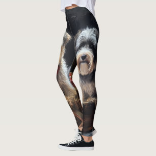 Biewer Terrier Snowy Sleigh-juldekretet Leggings