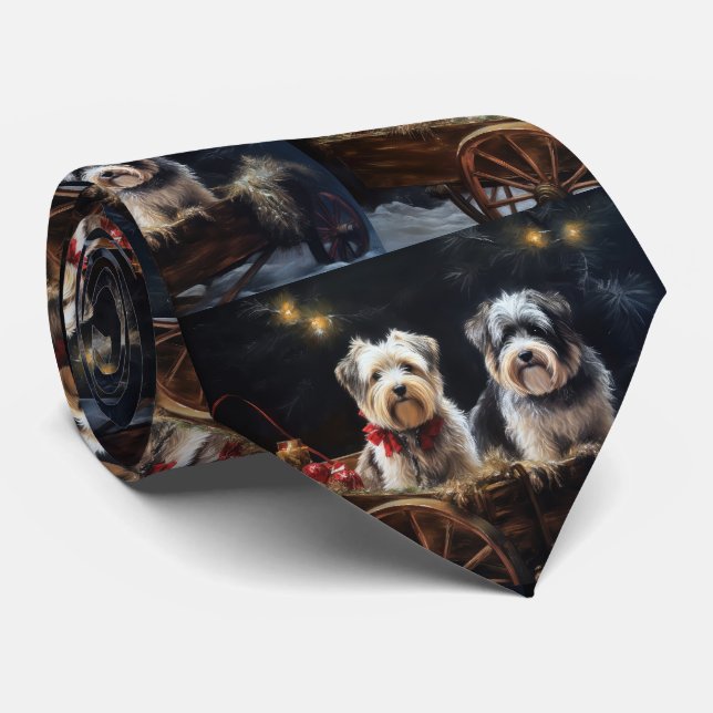 Biewer Terrier Snowy Sleigh-juldekretet Slips (Rullad)
