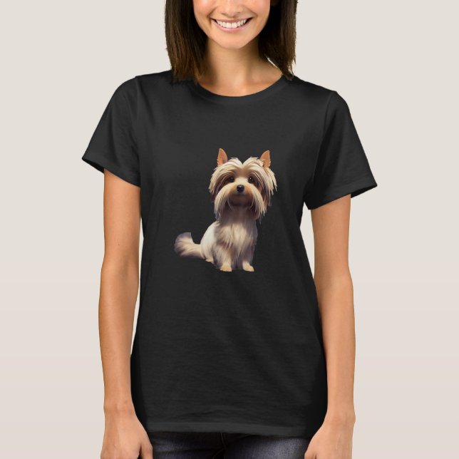Biewer Yorkshire Terrier Dog T Shirt (Framsida)