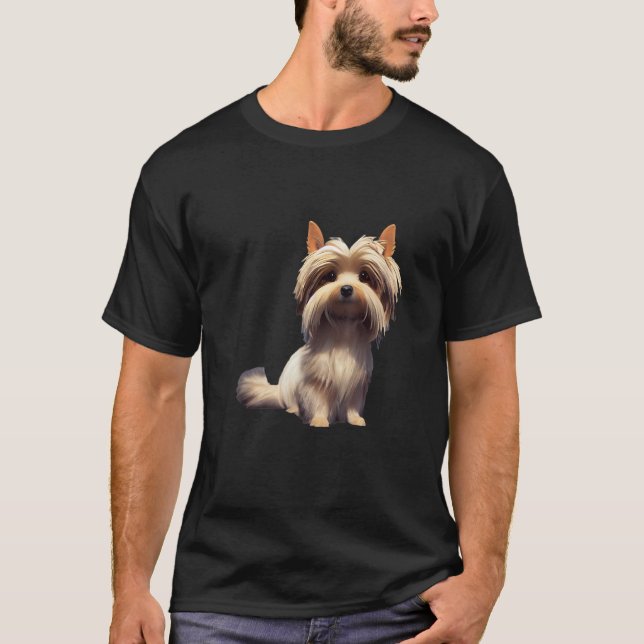 Biewer Yorkshire Terrier Dog T Shirt (Framsida)