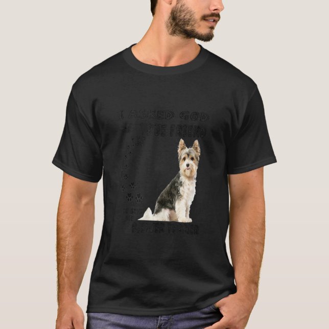 Biewer Yorkshire Terrier Quote Mamma Pappa Cute Be T Shirt (Framsida)