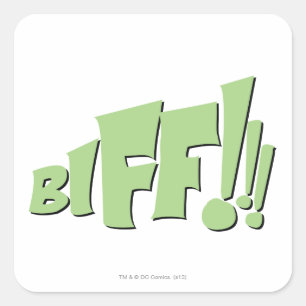 BIFF! FYRKANTIGT KLISTERMÄRKE