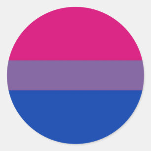 Biflaggaflugor för bisexuell pride runt klistermärke