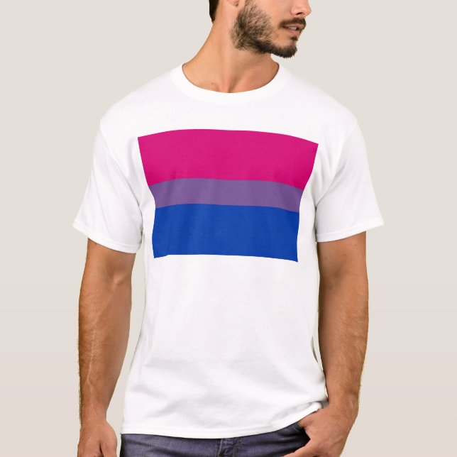 Biflaggaflugor för bisexuell pride tee (Framsida)
