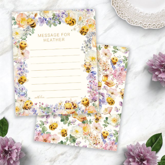 Bifödelsemeddelandekort (Bee Birthday Message Card
)
