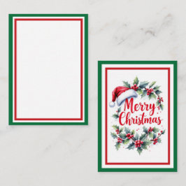 Bifoga en personlig notis med din julklapp anteckningskort