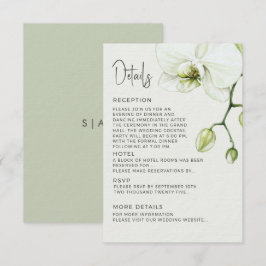 Bifogad kortdetalj för Wedding Orchid. Tilläggskort