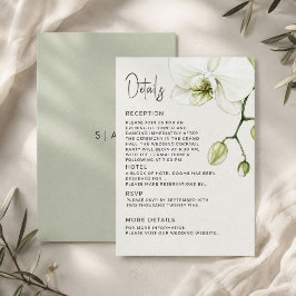 Bifogad kortdetalj för Wedding Orchid. Tilläggskort