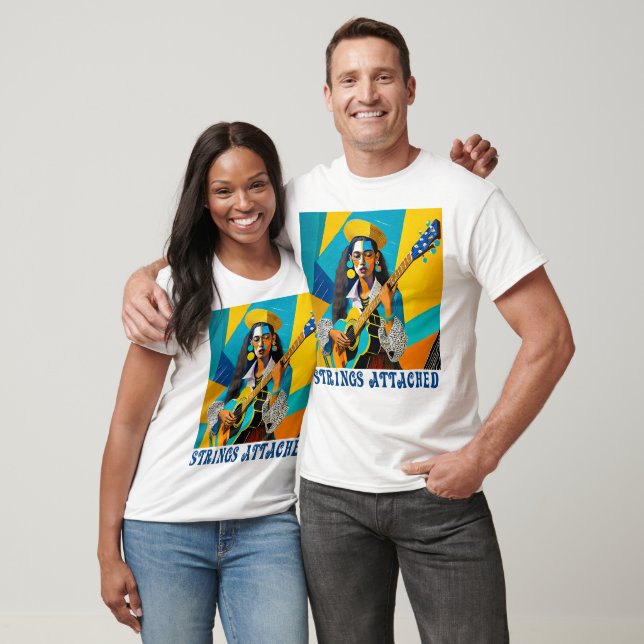Bifogade strängar t shirt (Unisex)