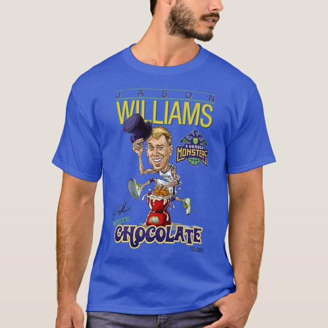 BIG3 Vitt choklad med Caricature Premium T Shirt (Framsida)