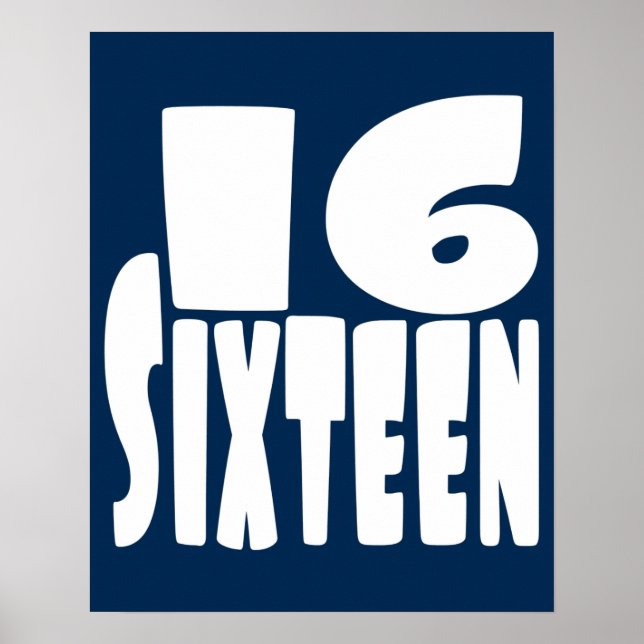 BIG 16:e sextonde födelsedagen Poster (Framsidan)