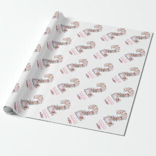 Big 2nd Birthday Girl Photo Collage Rosa Flower Presentpapper