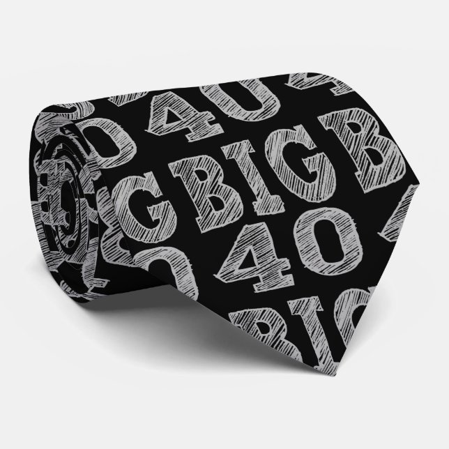 BIG 40 40:e födelsedag Slips (Rullad)