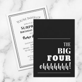 BIG 40:e födelsedagen Party Inbjudningar
