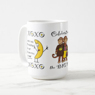 BIG 50 banan/apan mugg