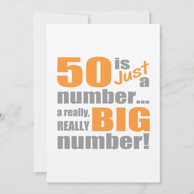 Big 50 Birthday Kort (Framsida)