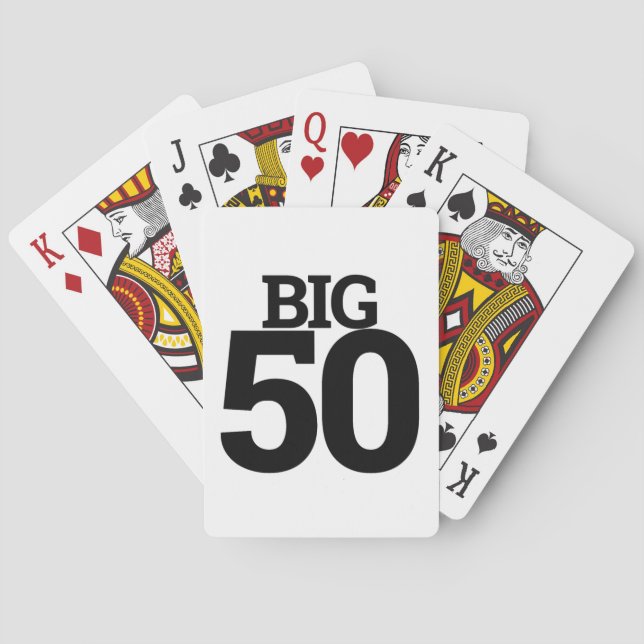 BIG 50:e födelsedagen 50 Casinokort (Baksidan)