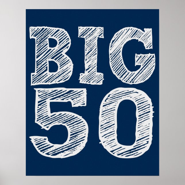 BIG 50:e födelsedagen Poster (Framsidan)