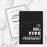 BIG 50:e Födelsedagsfesten Inbjudningar<br><div class="desc">Att kasta en milstolpe 50:e födelsedagsfesten? Se till att skicka en inbjudan som kommer att få gästerna upphetsade för party. "BIG FIVE Ohhhh!" - byt till vilken ålder som helst och vilken bakgrund som helst i färg på framsidan och anpassa dina party-detaljer på baksidan.</div>