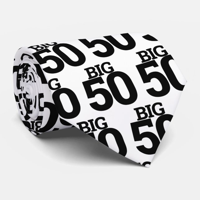 BIG 50 Femtionde födelsedagen 50 Slips (Rullad)