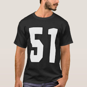 Big 51 Jersey Number 51 Uniform Biggest Fläkt Favo T Shirt
