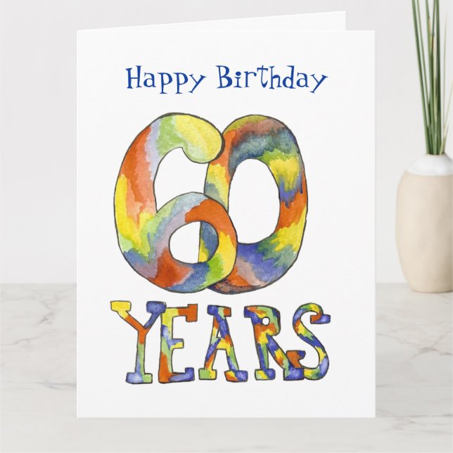 Big 60 Birthday Card Kort (Framsida)