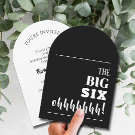 BIG 60:e Födelsedagsfesten Arch Inbjudningar