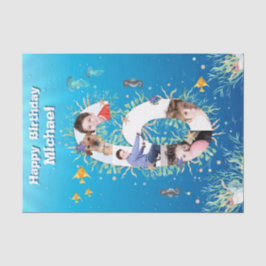 Big 6e under Sea Birthday Photo Collage