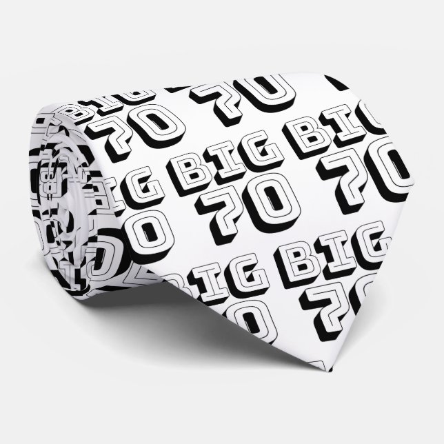 BIG 70 Sjuttionde födelsedagen 70 Slips (Rullad)