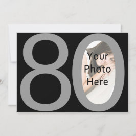 Big 80 Photo Födelsedagsfest inbjudan