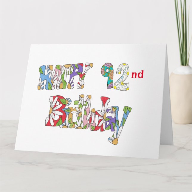 Big 92nd Birthday Card Kort (Framsida)
