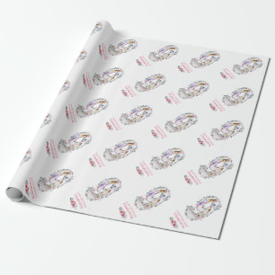 Big 9th Birthday Girl Photo Collage Rosa Flower Presentpapper