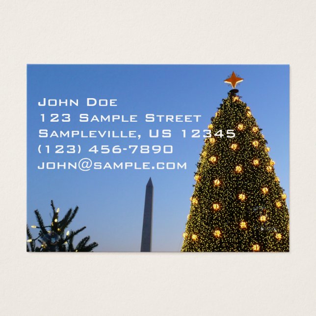 Big and Little Julgranar II Helgdag in DC Visitkort (Framsidan)