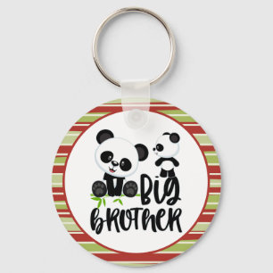 Big and Small Cute Pandas with Big Brother Quote Nyckelring