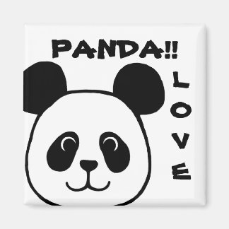 Big Ansikte Panda Tecknad Magnet