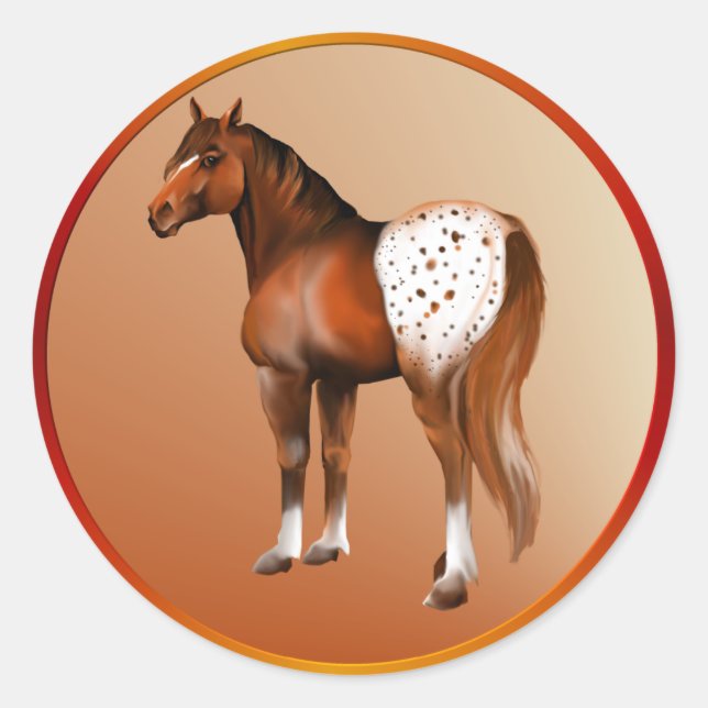 Big Appy-etikett Runt Klistermärke (Framsida)