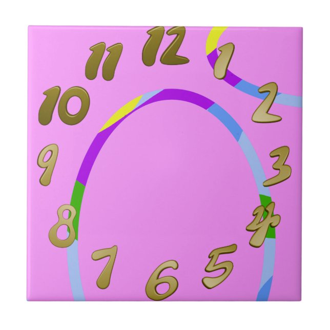 Big Arch Loops på Rosa Ceramic Tile Kakelplatta (Framsidan)