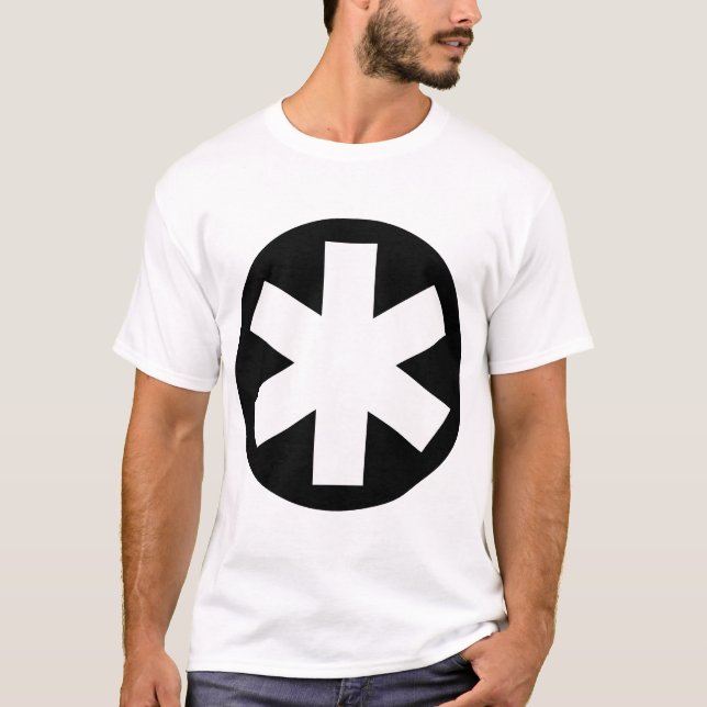 Big Asterisk - Black and White Tee Shirt (Framsida)