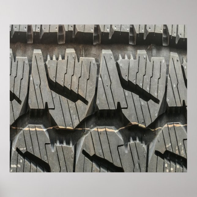 Big Automotive Car old däck Black Roadtrips Poster (Framsidan)